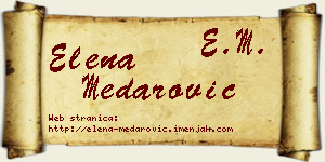Elena Medarović vizit kartica